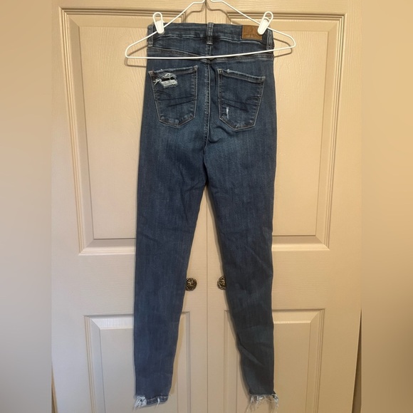 American Eagle Outfitters Blue Skinny Distressed Jeans - Picture 2 of 6